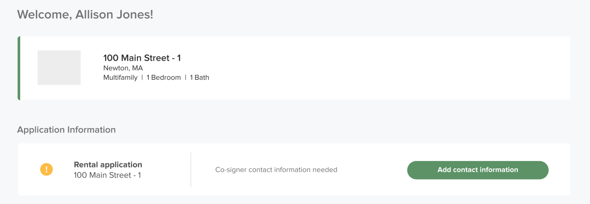 Enabling and Managing Co-Signer Rental Applications